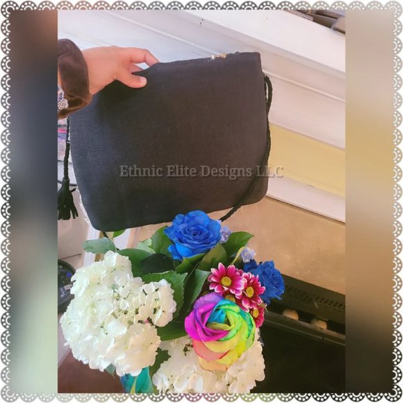 New Handmade Black Sliver Crossbody Banjara Bag - Designer Beautiful - Picture 7 of 11